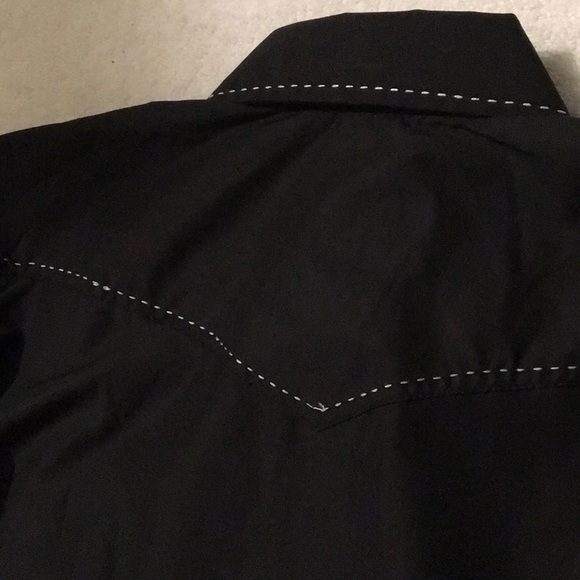 Western Rodeo Pearl Snaps Boy's Size Medium Shirt RED BANNER - Picture 6 of 7